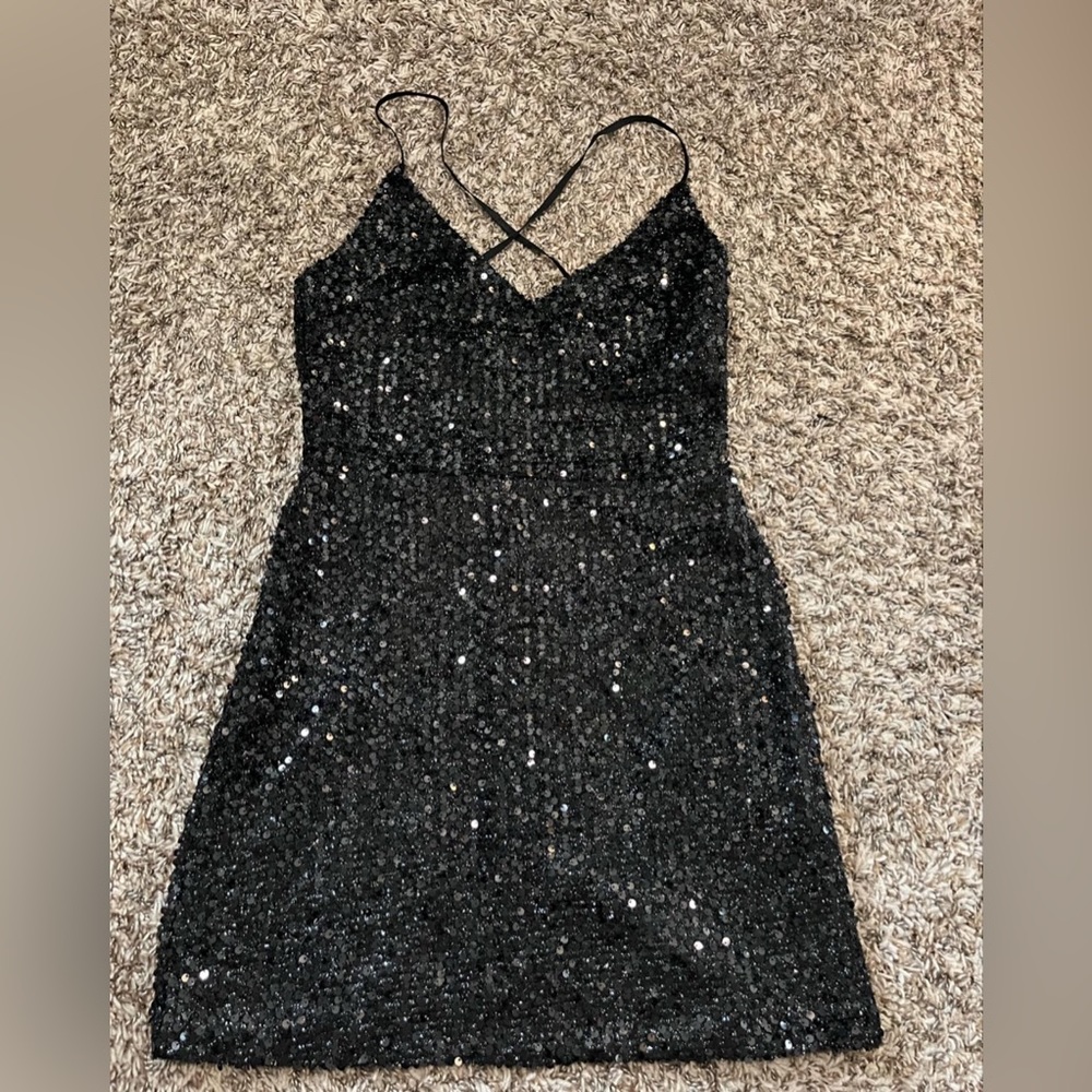 Pink Lily sparkly short dress